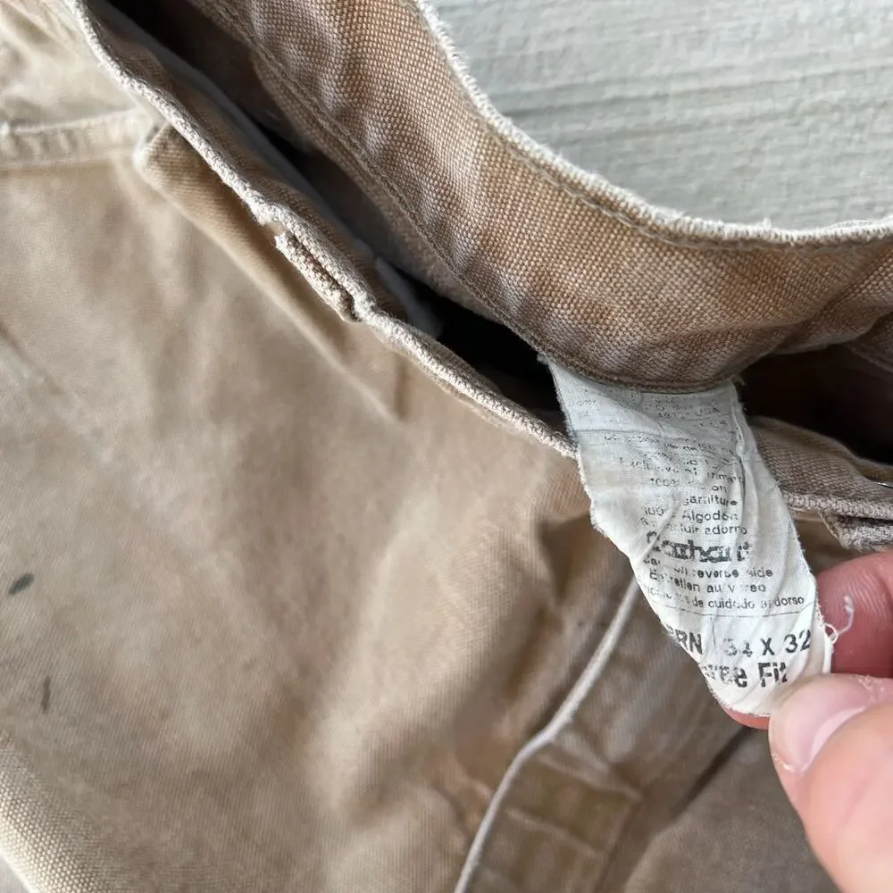 Carhartt B01 brown double knee work wear carpenter pants